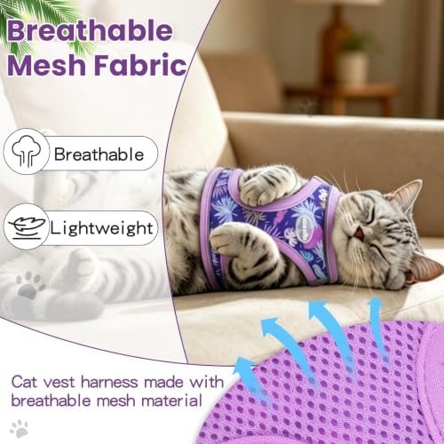 Cat Vest Harness and Leash Set, Escape Proof - Image 2