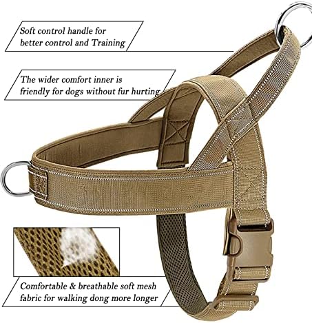 No Pull Dog Harness for Medium Large Dogs, Reflective Escape Proof Adjustable - Image 4
