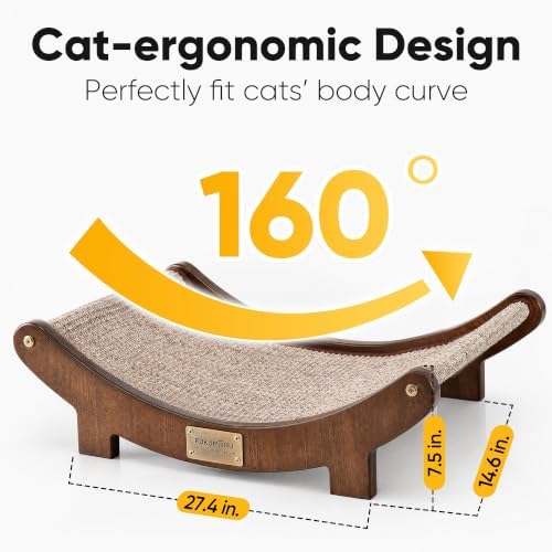 FUKUMARU Extra Large Sisal Cat Scratcher Bed Indoor Sturdy Wood Scratch Bed - Image 4