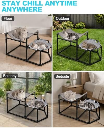 2-Tier Elevated Cat Hammock Bed - Image 7