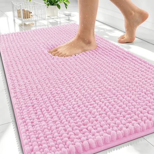 OLANLY Thick Chenille Bathroom Rugs 30x20, Soft Absorbent Bath Mat by OLANLY