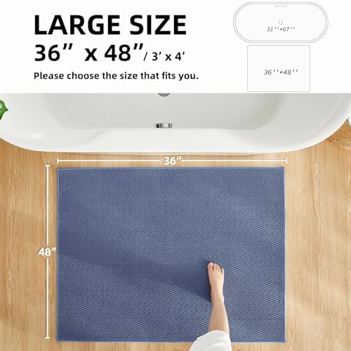 TYUU Large Bathroom Rugs Non Slip Washable Bath Rugs Super Absorbent Bathroom - Image 2