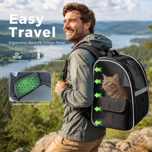 Lekereise Dog Carrier Backpack for Small Medium Large Dogs Cats up to 25 lbs - Image 6