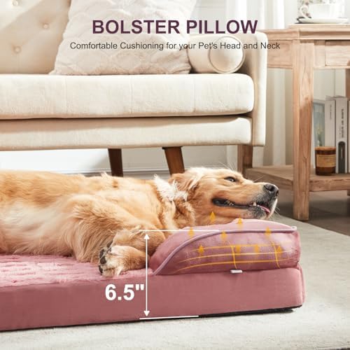 FURTIME Orthopedic Supportive Extra Large Dog Bed, XXL Waterproof Pet Bed - Image 3