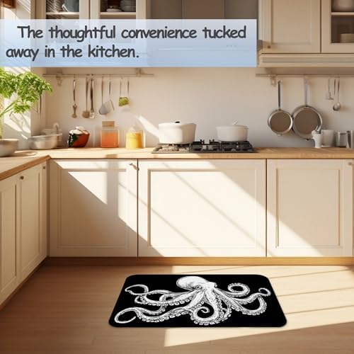 Bathroom Rug 29.5"x17", Cute Octopus Bath Mat - Image 6