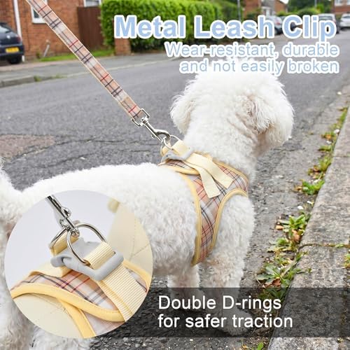 AIITLE Step in Dog Harness and Leash Set Plaid Adjustable - Image 4