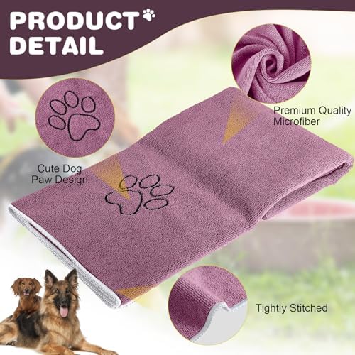 Chumia 4 Pcs Dog Towels for Drying, 30 x 50 Inch - Image 2