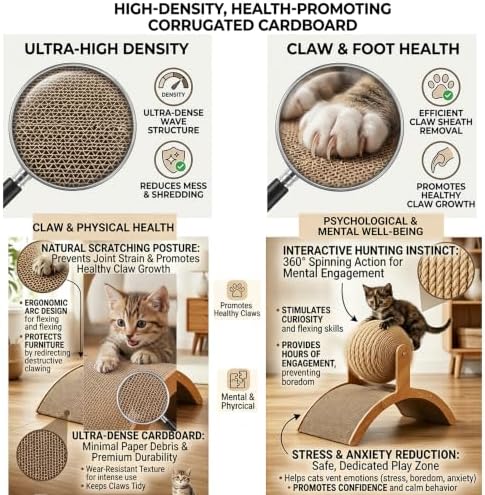 Solid Wood Arch Cat Scratcher - Image 7