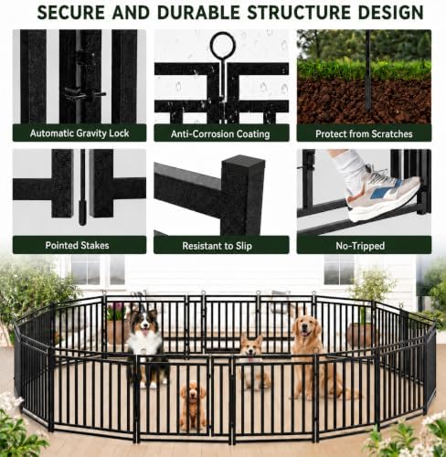 Thickened Outdoor Dog Fence, 8 Panels - Image 5
