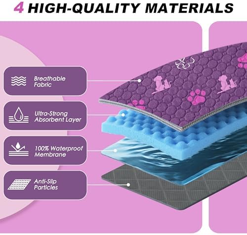 WanpeeGoo Washable Pee Pads for Dogs, Waterproof, 32 x 63 in, 2 Pack - Image 4