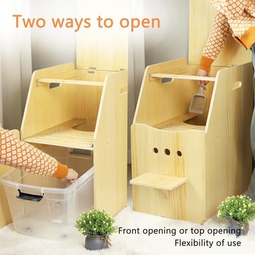Cat Litter Box Enclosure, Enclosed Litter Boxes, Top Entry Cat Enclosure - Image 2