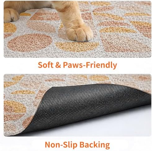 Cat Litter Mat 33" x 22" for Litter Box, Non-Slip Washable Floor Mat - Image 4