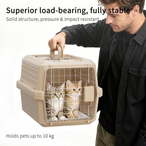 RIZZARI Dog Travel Carrier Crate: Lightweight Handle Ventilated Design - Image 3