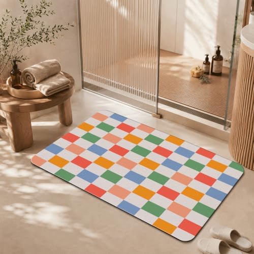 Natural Diatomaceous Earth Bath Mat, Ultra Thin Quick Dry Floor Rug - Image 2