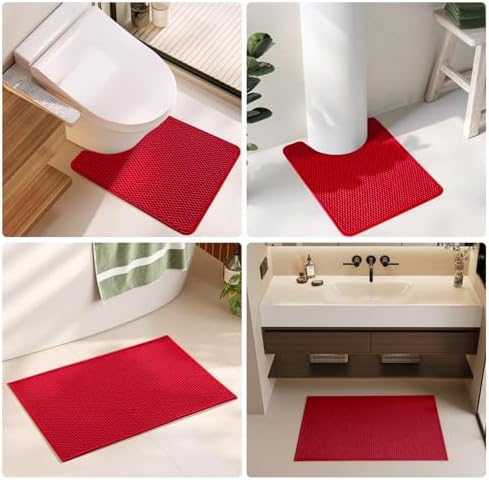 TYUU Christmas Bathroom Runner Rugs, Long Bath Mat Runner Washable Thin Quick - Image 5