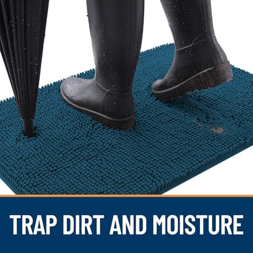 OLANLY Dog Door Mat for Muddy Paws 47x17, Super Absorbent Chenille Mud Mat - Image 2