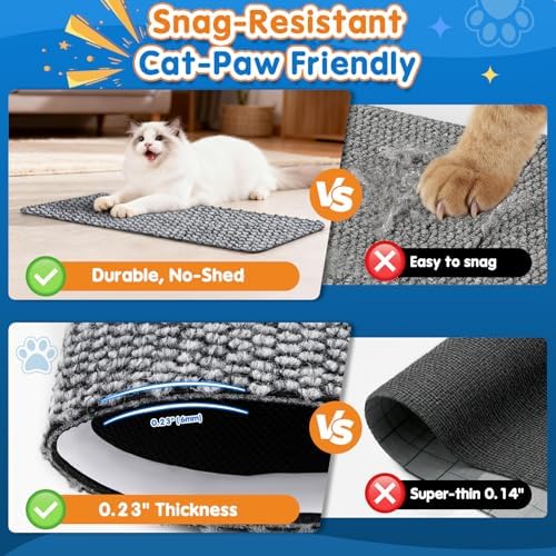 Wall Cat Scratcher for Indoor Cats, Corner Furniture Protector Light Grey - Image 5