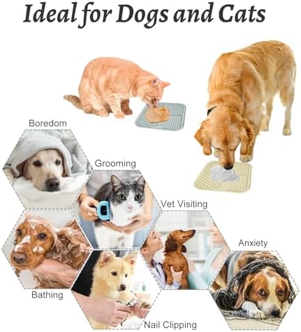 MateeyLife 2PCS Large Lick Mat for Dogs and Cats, Licking Mats for Dog Anxiety - Image 4