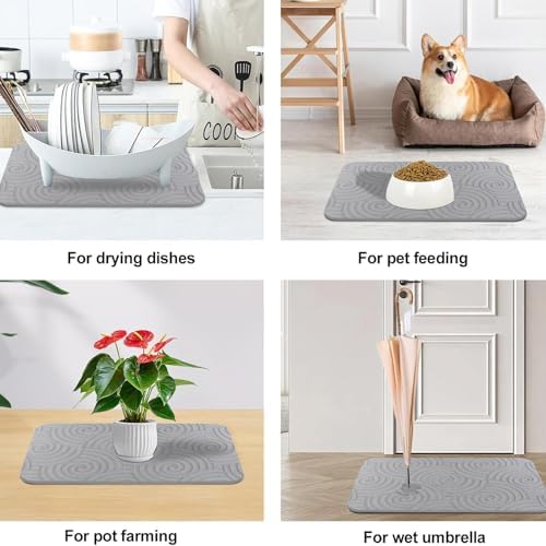 2 Pack Stone Bath Mat Diatomaceous Earth Shower Mat Non-Slip Super Absorbent - Image 7