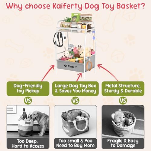 Kaiferty Medium Dog Toy basket, Toy Box - Image 2
