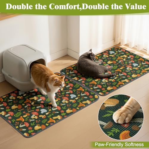 Unicorn Catcher 24X15in 2packCat Litter Mat Machine Washable Soft 3D Air Mesh - Image 4