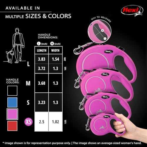 FLEXI® Classic XS Cord Retractable Dog Leash, 3-Finger Grip, 10 ft - Image 5