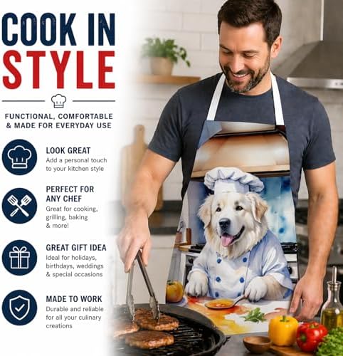 Caroline's Treasures Great Pyrenees The Chef Apron Cooking Kitchen Server - Image 2