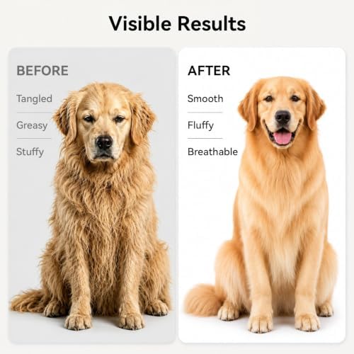 aumuca Undercoat Rake for Dogs, Deshedding & Dematting Comb for Cats - Image 5