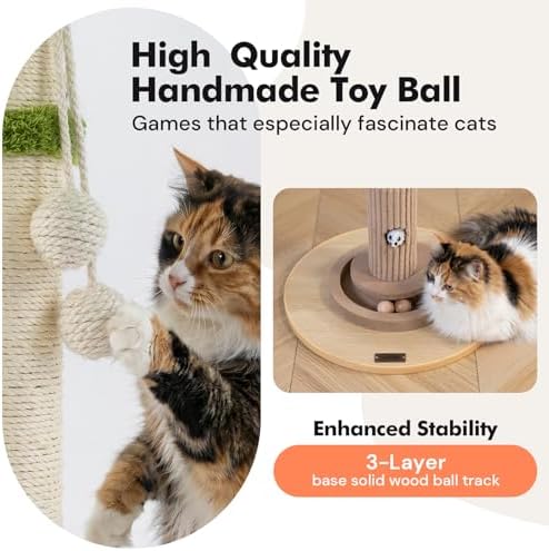 Woochpet 35"Cat Scratching Posts, Interactive Cat Toys - Image 4