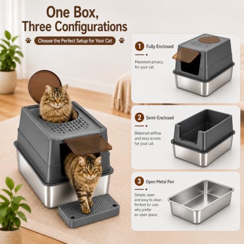 Stainless Steel Cat Litter Box - Image 6