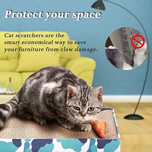 PEEKAB Cat Scratcher Cardboard Reversible Scratching Board Kitty Corrugated - Image 3