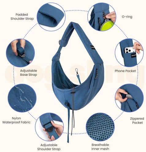 Dog Sling Carrier for Small Dogs & Cats, Pet Carrier Sling Bag - Image 3