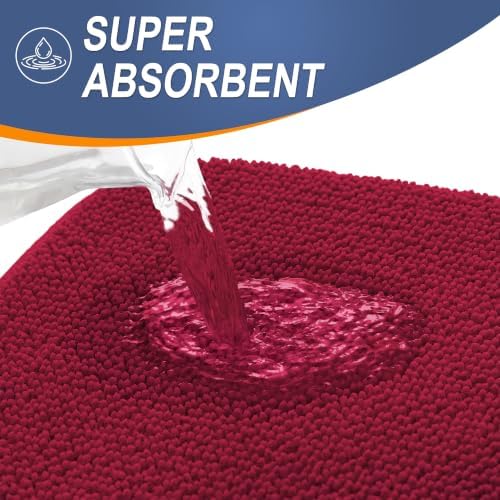 OLANLY Thick Memory Foam Bathroom Rugs 36x24, Absorbent Bath Mat - Image 3