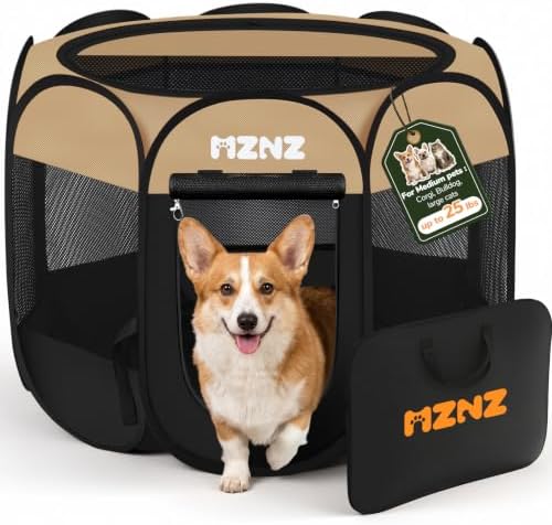 Dog Cat Playpen Indoor Outdoor, Small Animal Crate by MZNZ