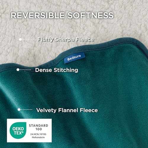 Bedsure Waterproof Blanket for Bed Soft Sherpa Fleece Throw, King 108"x86" - Image 3