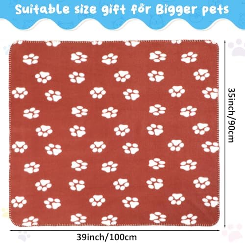 Eccliy 20 Pcs Puppy Blanket Fleece Pet Dog Throw, 39 x 35 Inch - Image 2