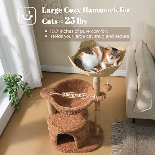 MUTTROS 40" Modern Wood Cat Tree - Image 2