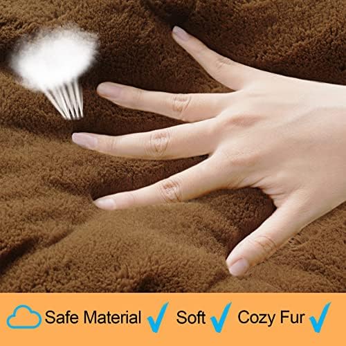 Dog Crate Pad Washable Dog Bed for Crate Small Cozy Mat 22-Inch Brown - Image 4