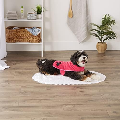Bone Dry Pet Robe Collection, Embroidered Absorbent Microfiber Bath Robe - Image 5