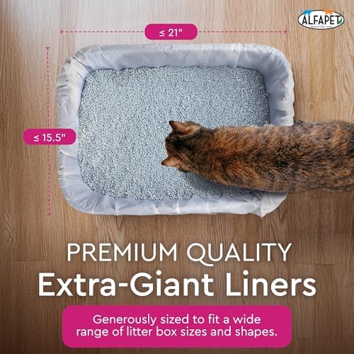 Cat Litter Box Liners Alfapet heavy duty Extra Giant 60 Count - Image 3