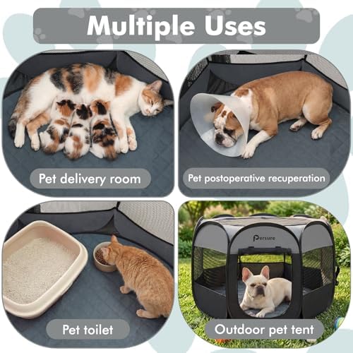 Persure Dog Cat Playpen Tent Crate Cage - Image 3