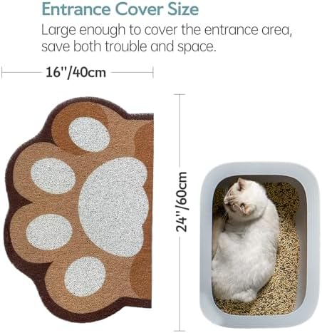 Cute Cat Litter Mat 24”x16”, Litter Box Mat, Litter Trapping Mat, Soft on Kitty - Image 3