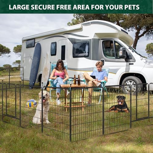 VISCOO Dog Playpen Outdoor, 16 Panels 40" High Metal Dog Fence - Image 3