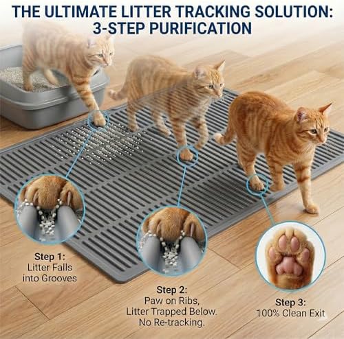 Heavy-Duty Cat Litter Mat: 10, 000 Scratch Motions Tested - Image 3