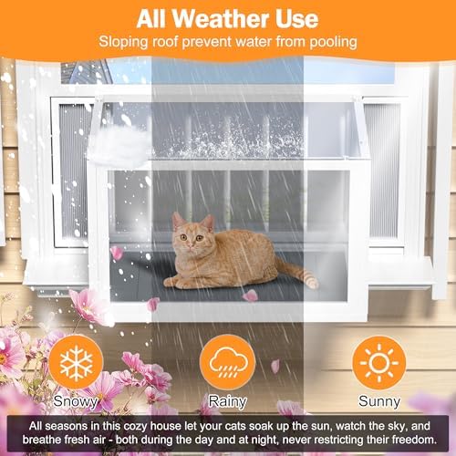 Cat Window Box Catio, Outdoor Indoor Cat Enclosure - Image 6
