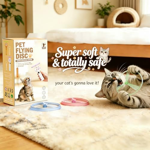 20Pcs Cat Toy Flying Discs, Interactive Cat Fetch Toy - Image 5