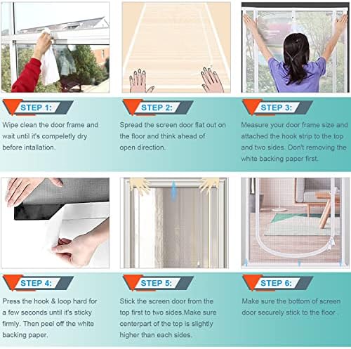 Dixutzi Reinforced Cat Screen Door Fits Door Size 32''x 80'', Heavy Duty Pets - Image 7