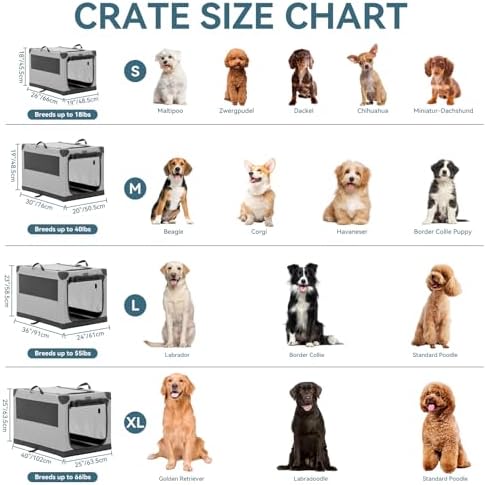 PETSFIT 26" Soft Portable Dog Crate – Patented Spiral Sturdy Frame, Collapsible - Image 2