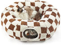Lesure Donut Cute Jacquard Cat Tunnel Bed Kitten Toys by Lesure