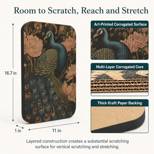 2 Pack Cat Wall Scratcher, Art Cat Scratching Board - Image 2